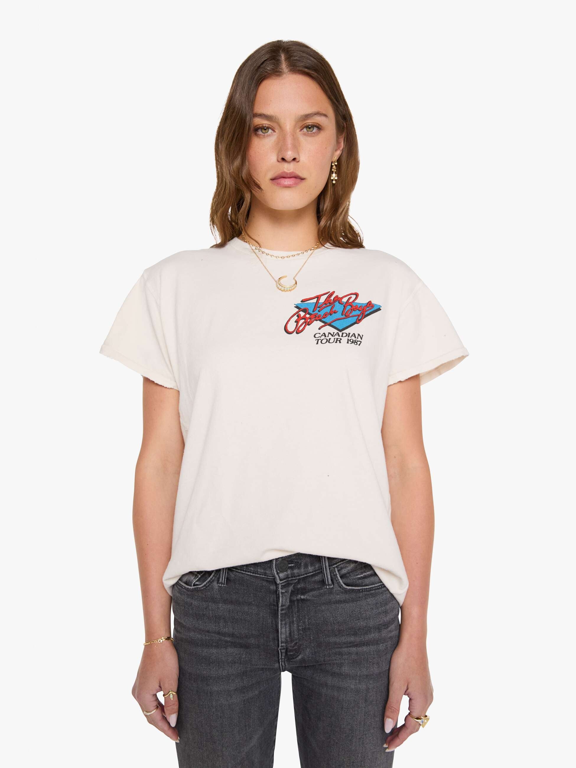 Brands MadeWorn The Beach Boys Tees | Mother Denim White (Natural)