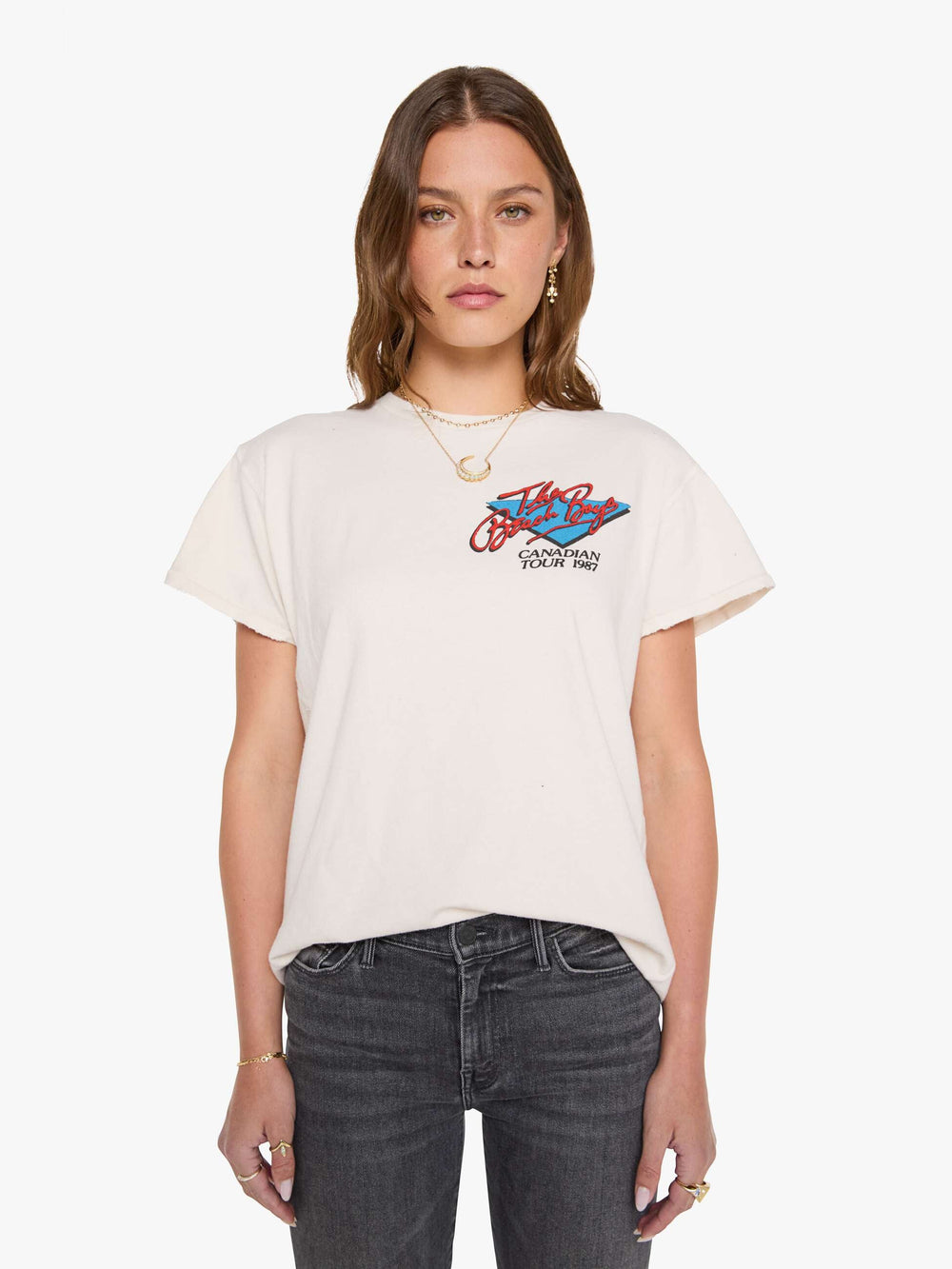 Brands MadeWorn The Beach Boys Tees | Mother Denim White (Natural)