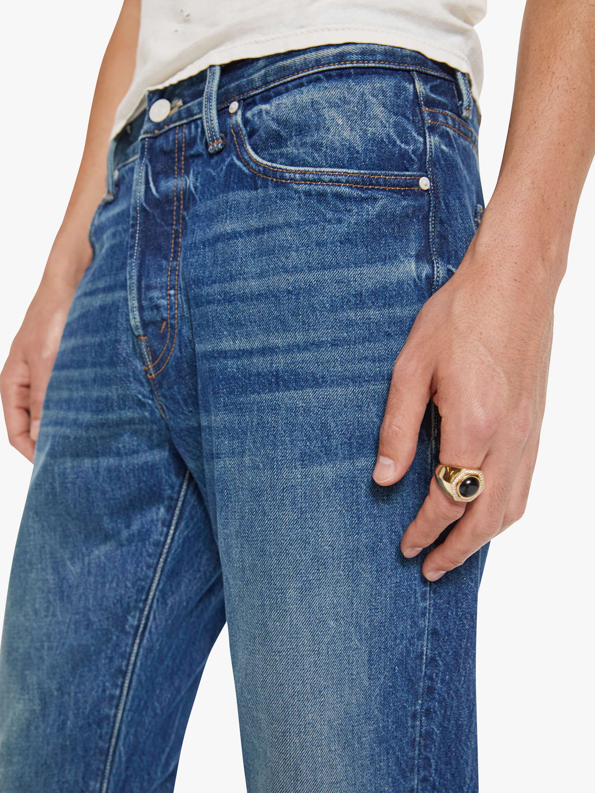 Men The Mega Neat | Mother Denim Blue (Medium)