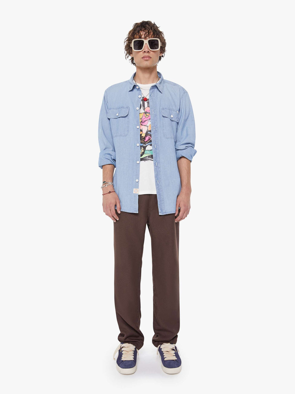 Men The Rounded Freeze | Mother Denim Blue (Medium)