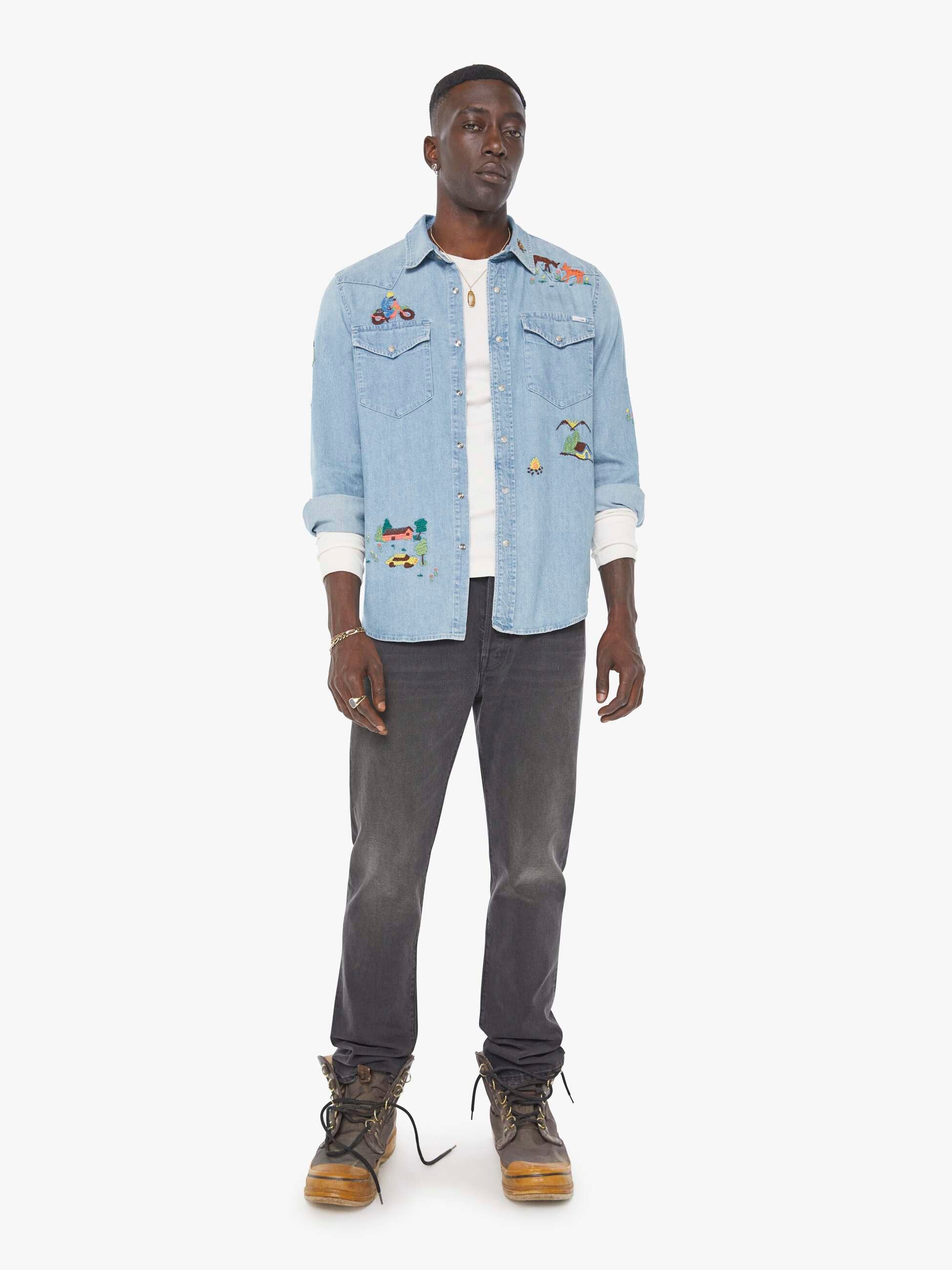 Men The City Slicker | Mother Denim Blue (Light-Pastel)