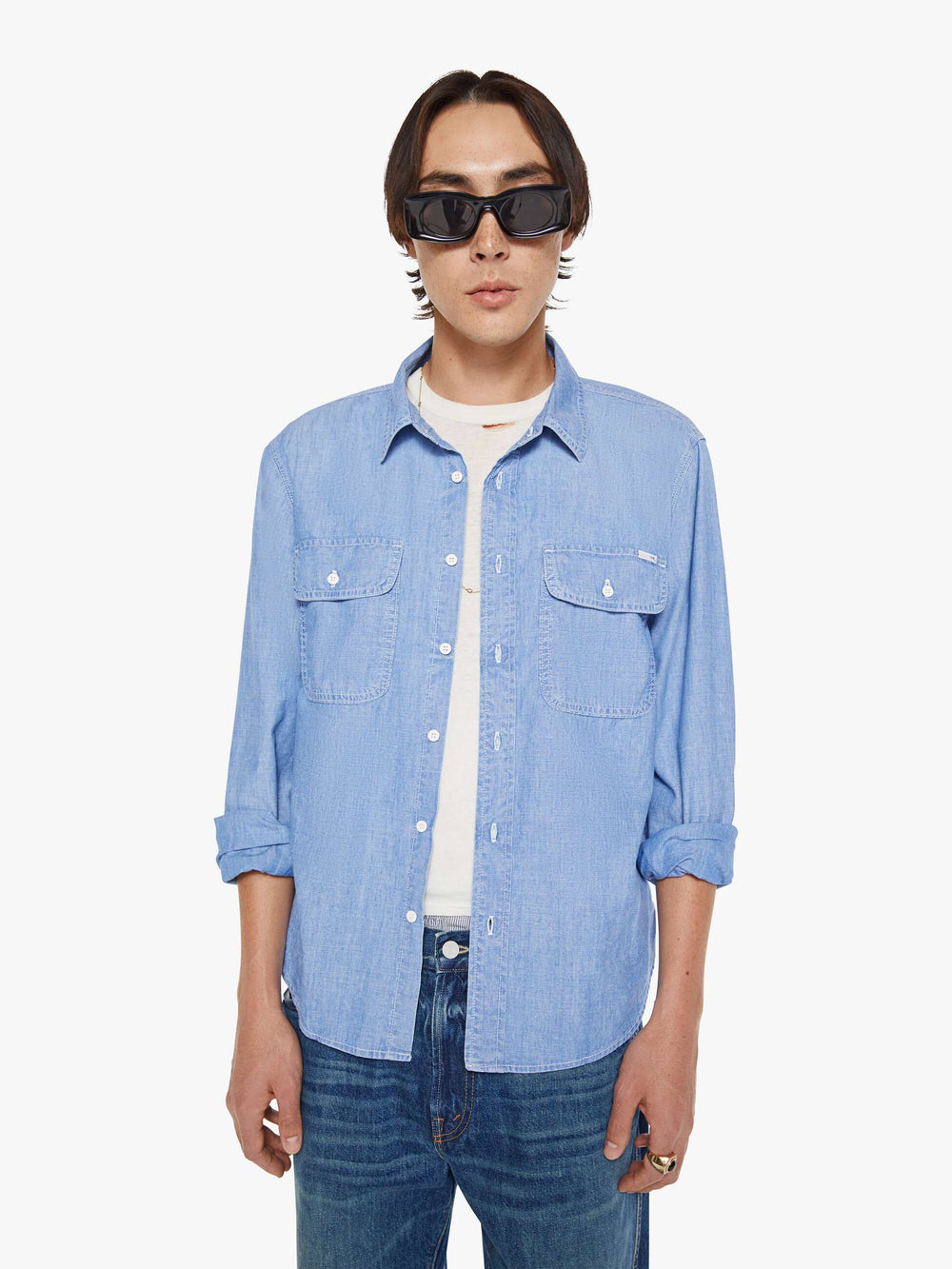 Men The Rounded Freeze | Mother Denim Blue (Medium)