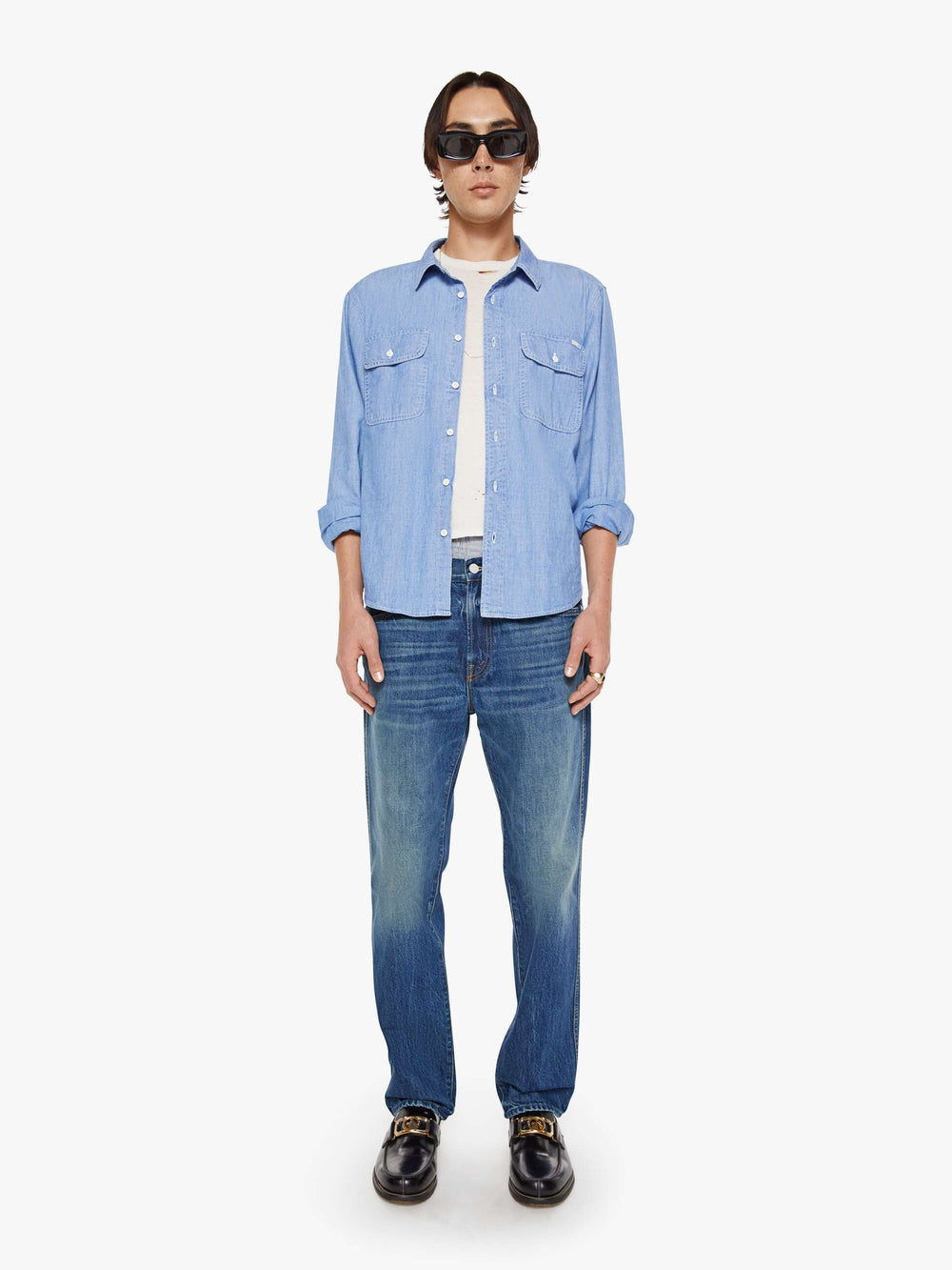 Men The Rounded Freeze | Mother Denim Blue (Medium)