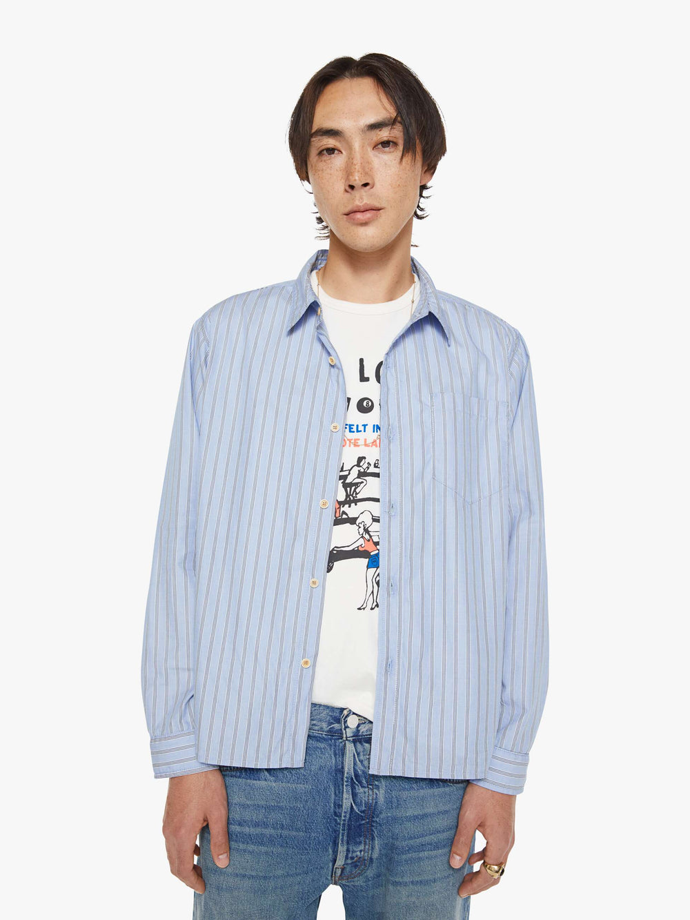 Men The Back To Square One | Mother Denim Blue (Light-Pastel)