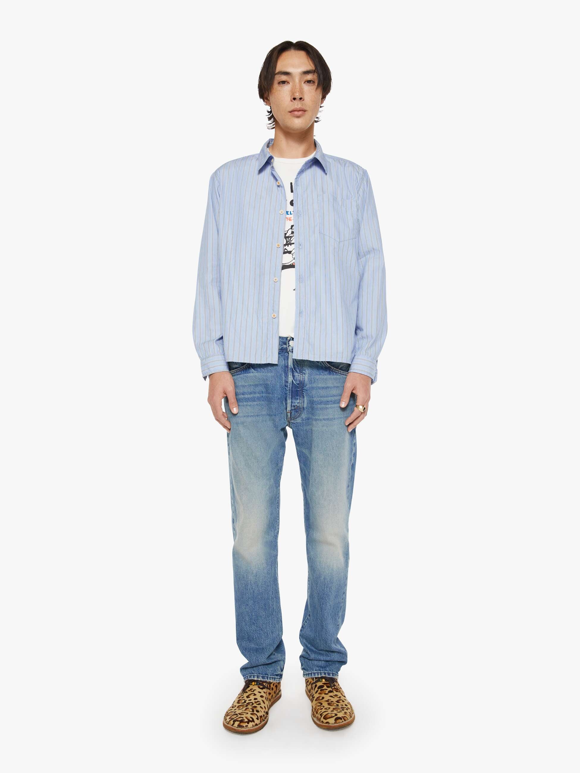Men The Back To Square One | Mother Denim Blue (Light-Pastel)