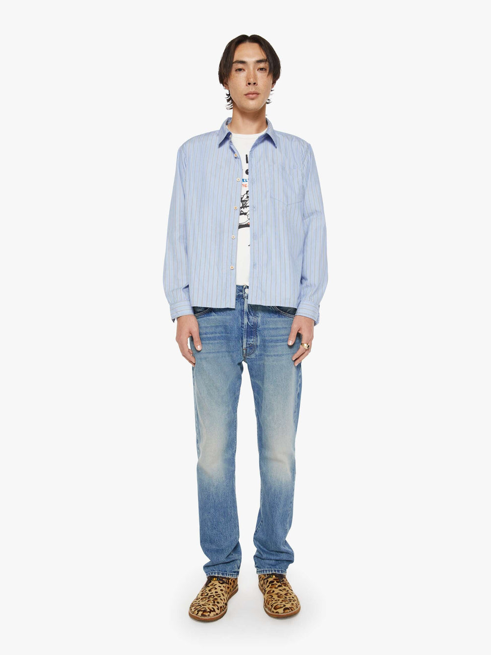 Men The Back To Square One | Mother Denim Blue (Light-Pastel)