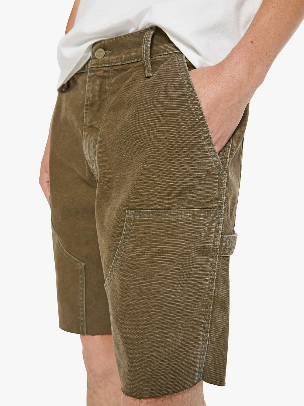 Men The Bees Knees Short Fray | Mother Denim Green (Medium)