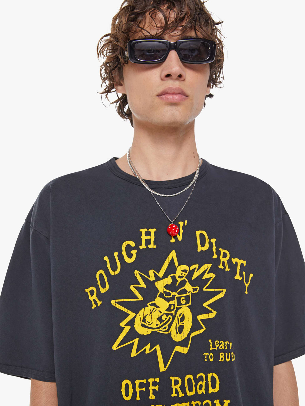 Men The Coops Tee | Mother Denim Black