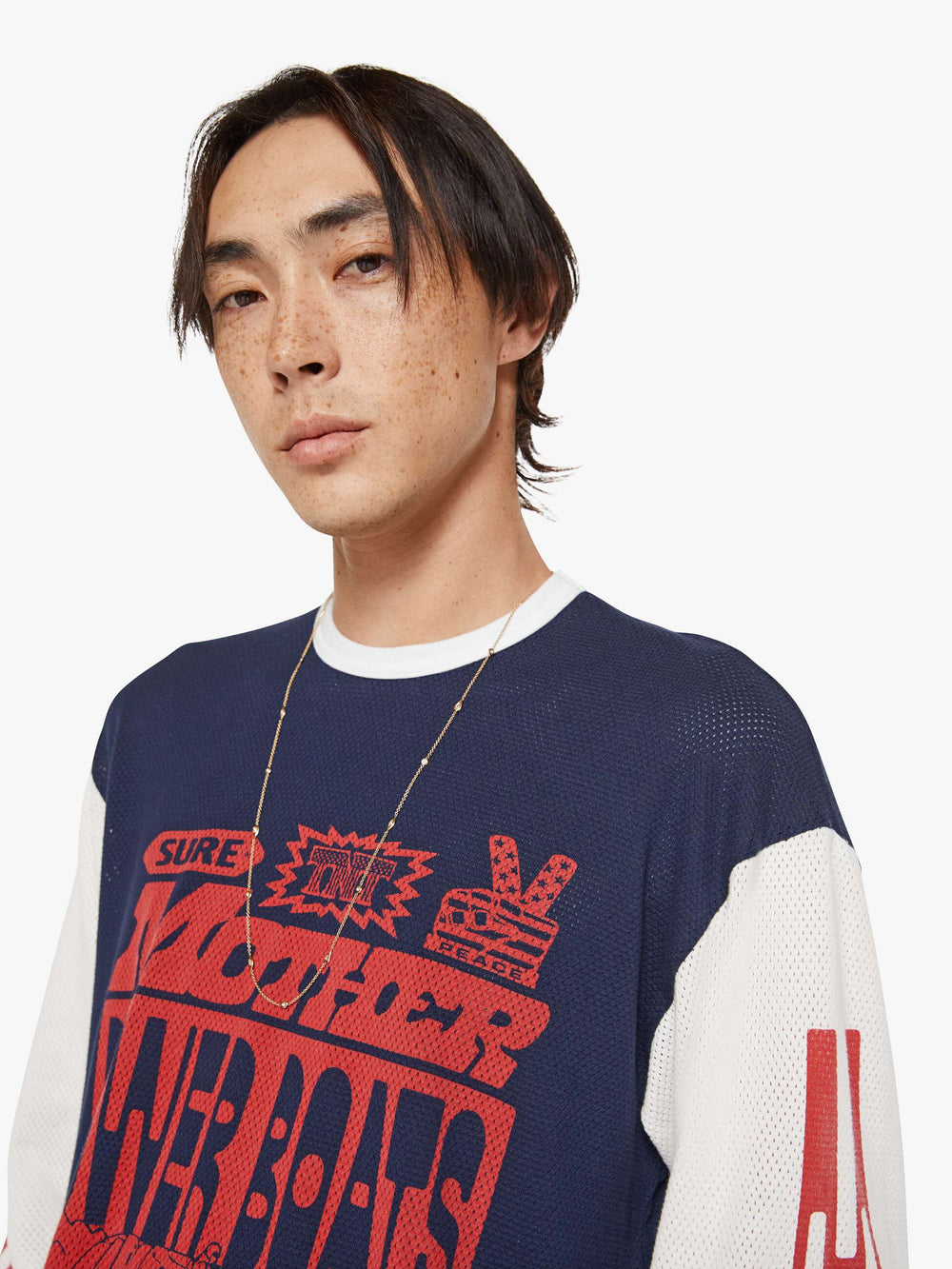 Men The Long Sleeve Lowdown | Mother Denim Blue (Navy)