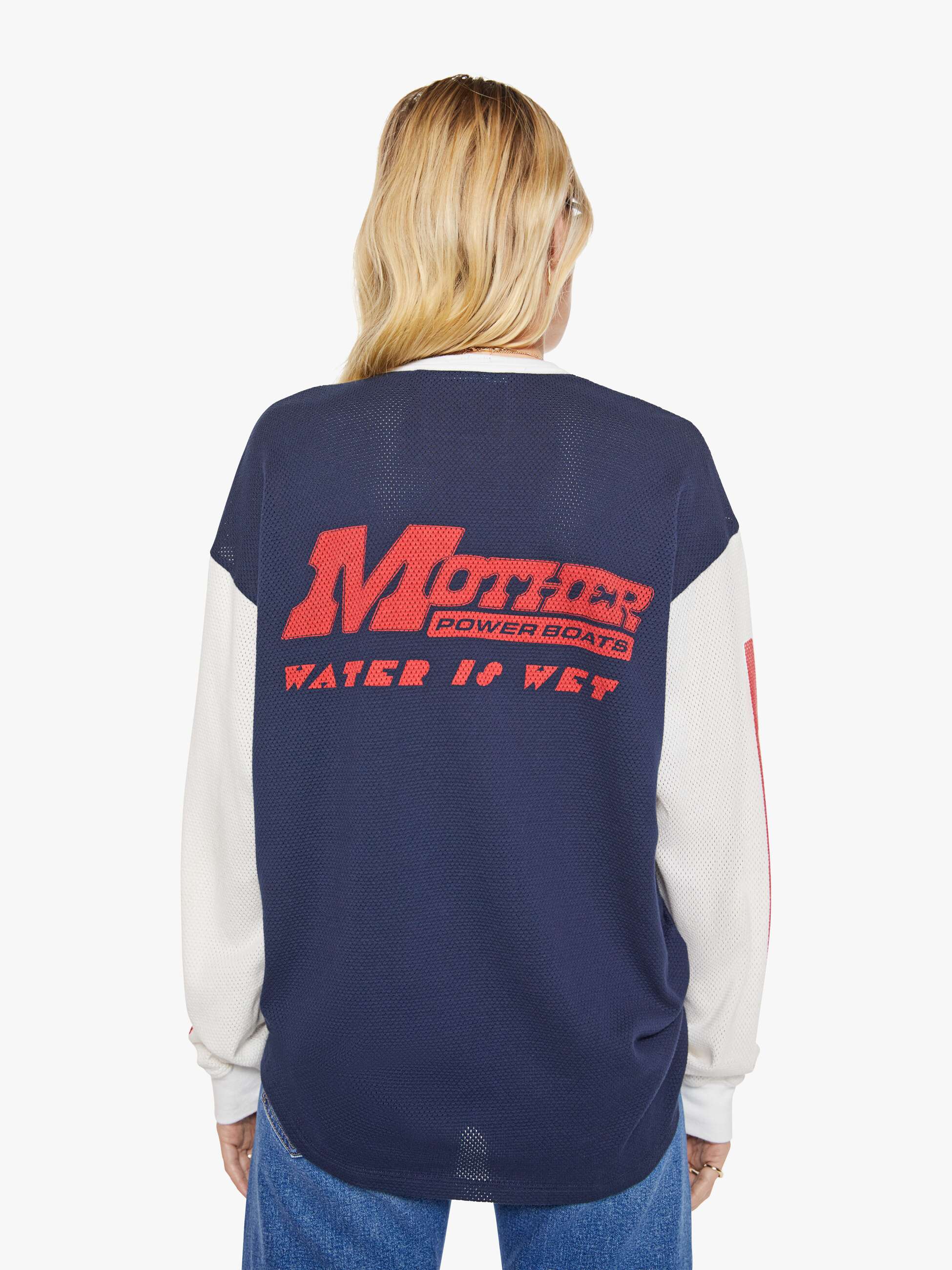 Men The Long Sleeve Lowdown | Mother Denim Blue (Navy)