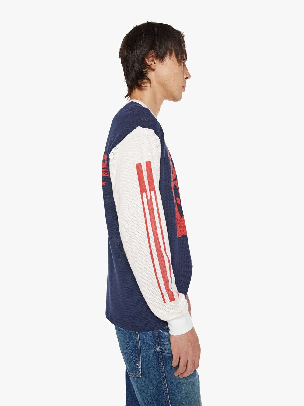 Men The Long Sleeve Lowdown | Mother Denim Blue (Navy)