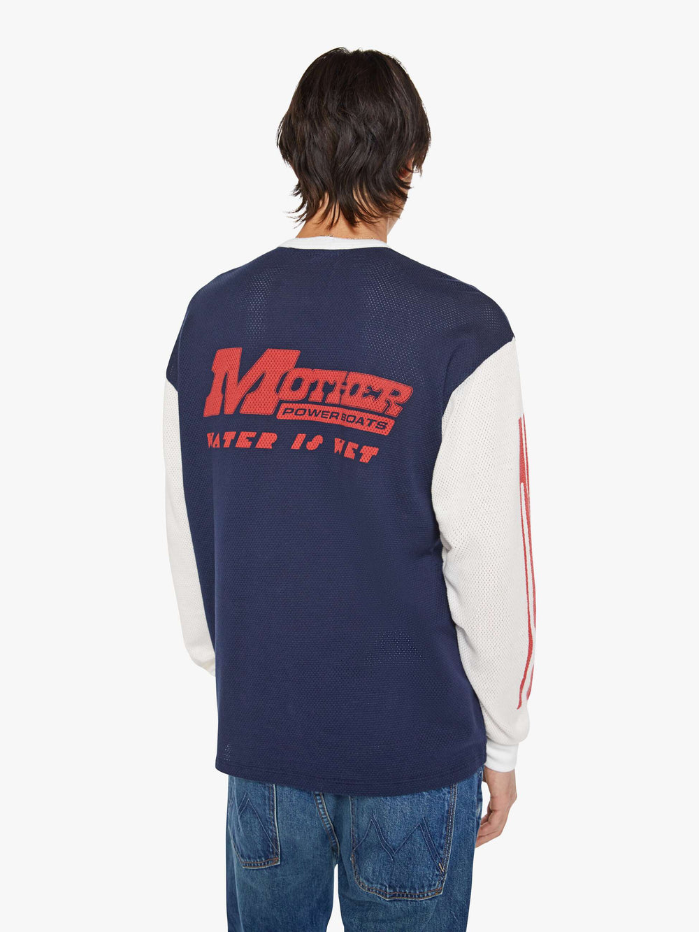 Men The Long Sleeve Lowdown | Mother Denim Blue (Navy)