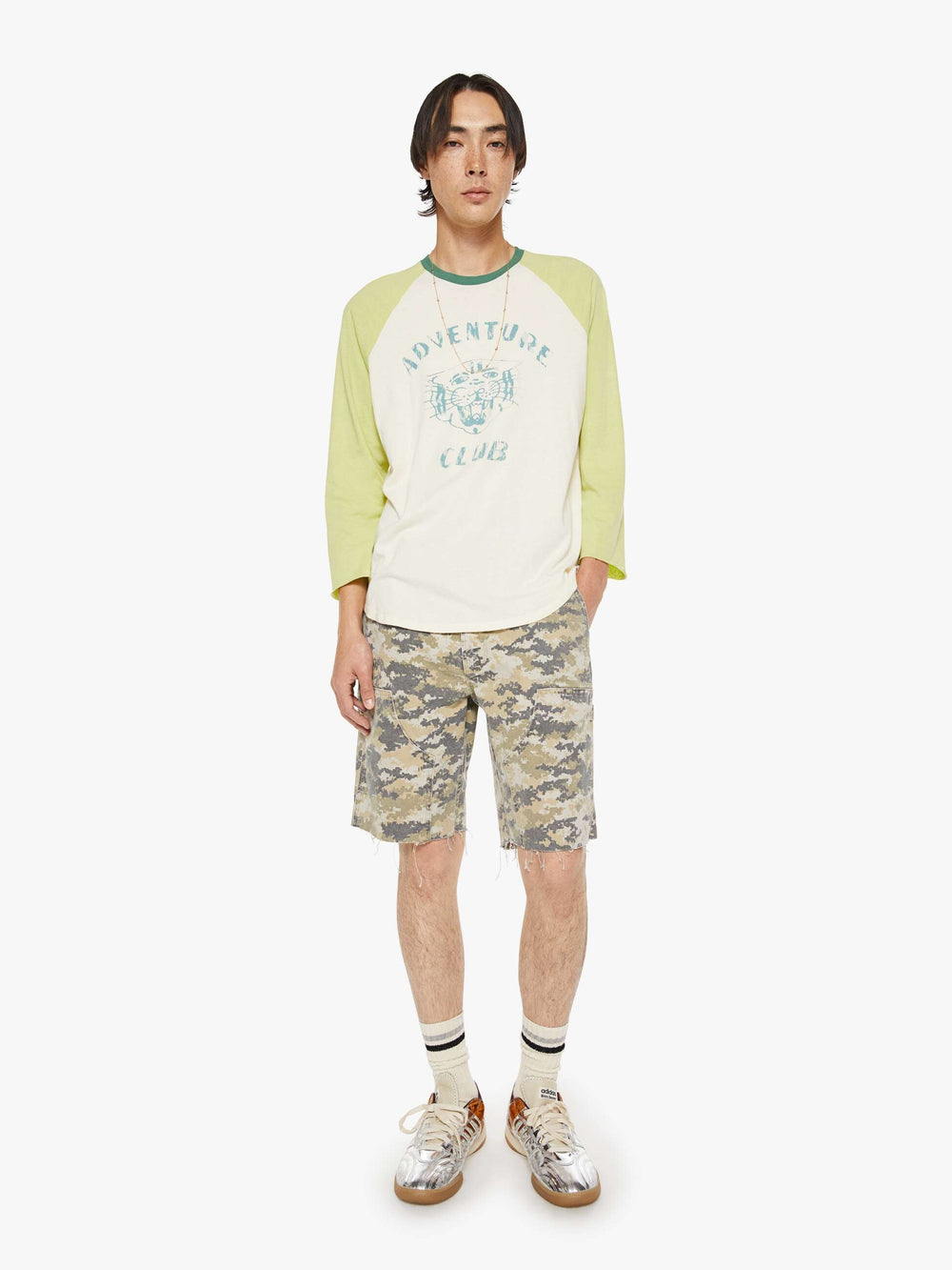 Men The Slugger 3Qtr Fray | Mother Denim Green (Light-Pastel)