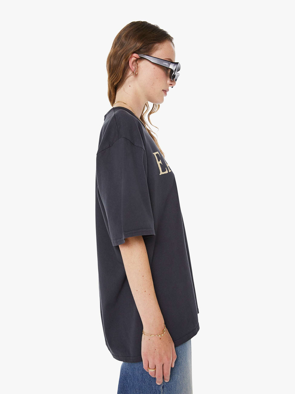 Men The Coops Tee | Mother Denim Black (Charcoal)