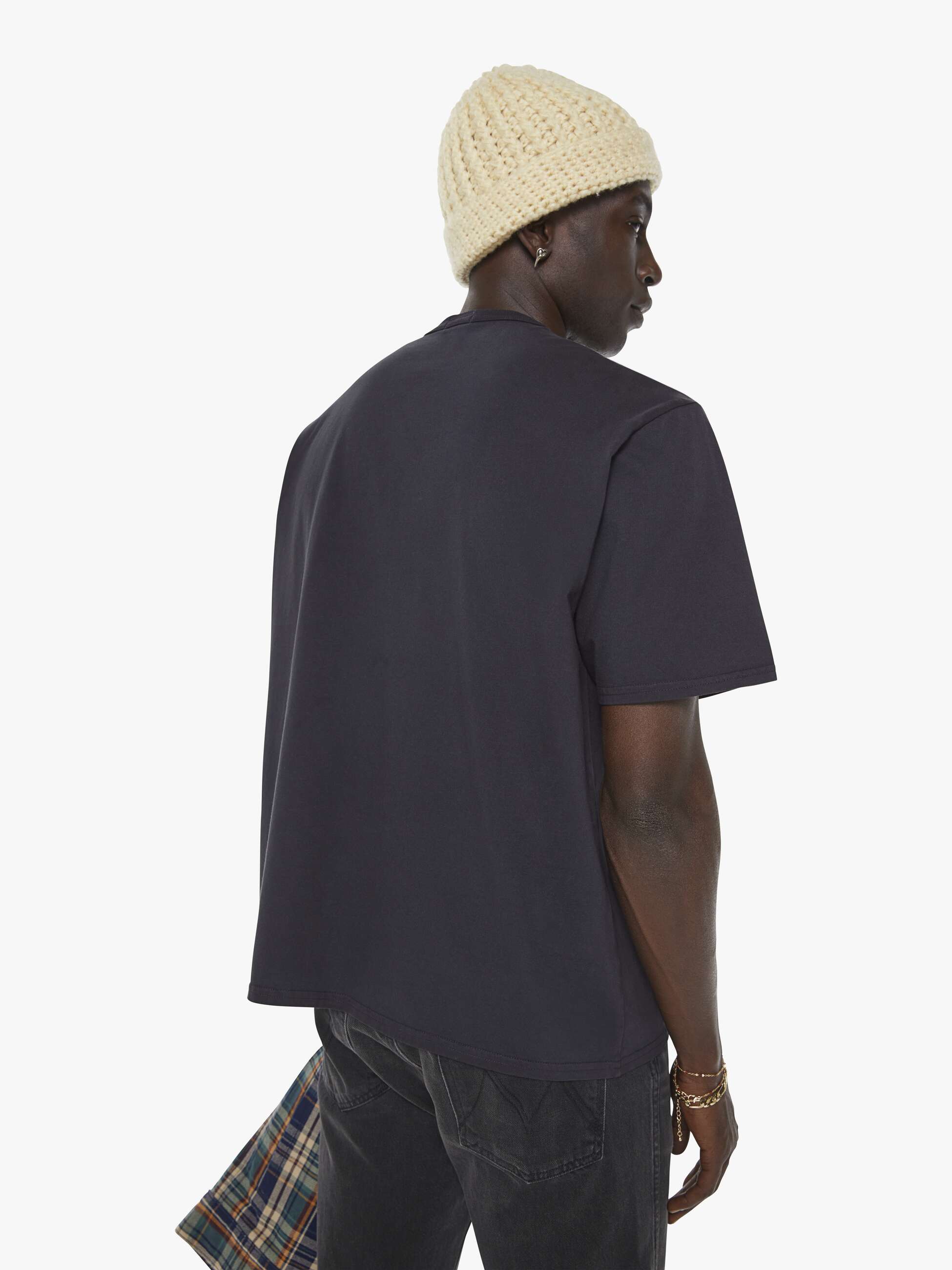 Men The Coops Tee | Mother Denim Black (Charcoal)