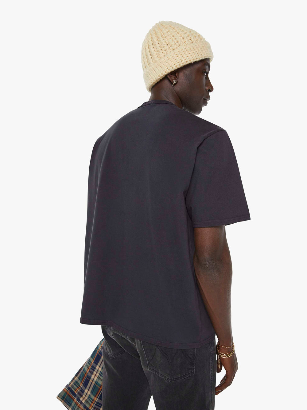 Men The Coops Tee | Mother Denim Black (Charcoal)