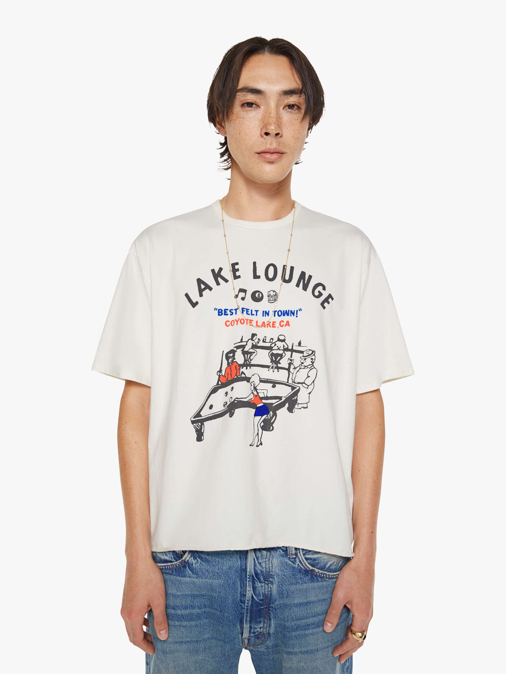 Men The Cut Off Coops Tee | Mother Denim White