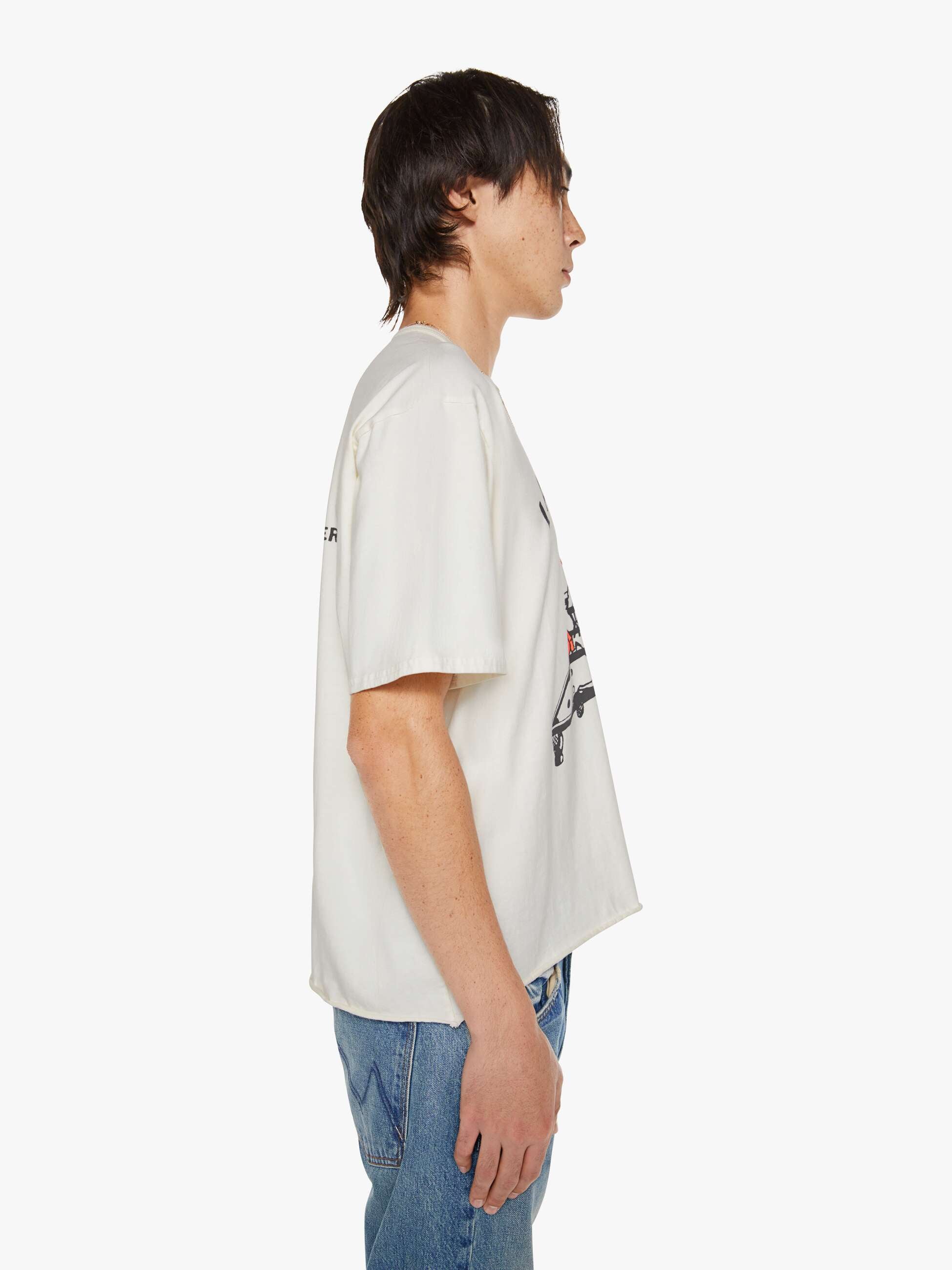 Men The Cut Off Coops Tee | Mother Denim White