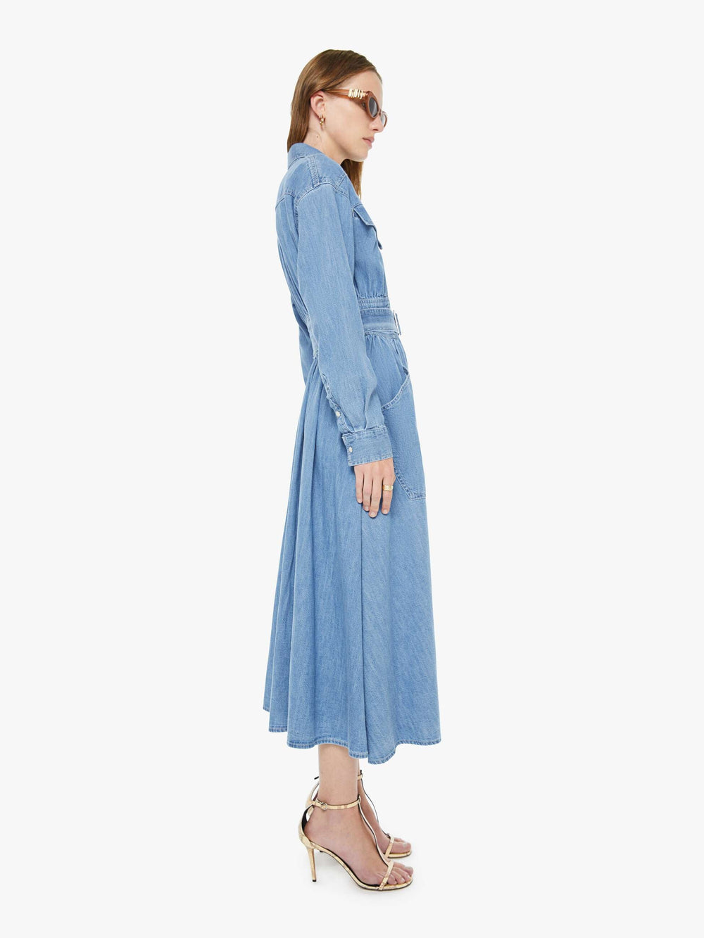 Women The Gallop Dress | Mother Denim Beige (Medium)
