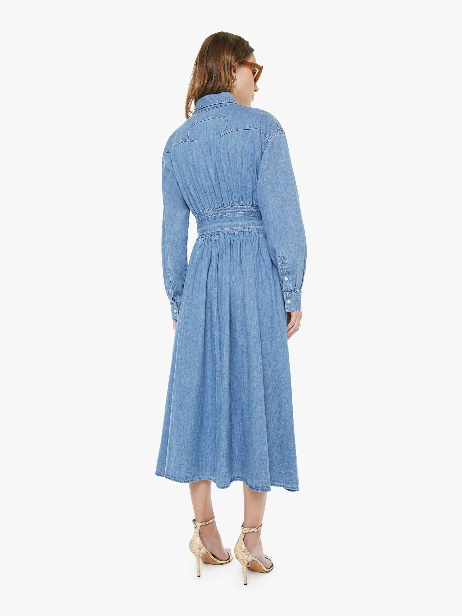 Women The Gallop Dress | Mother Denim Beige (Medium)