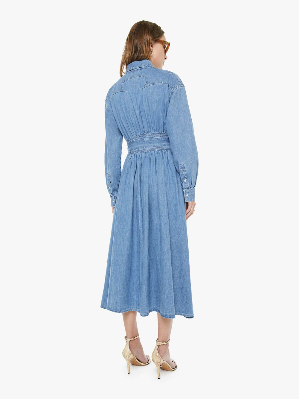 Women The Gallop Dress | Mother Denim Beige (Medium)