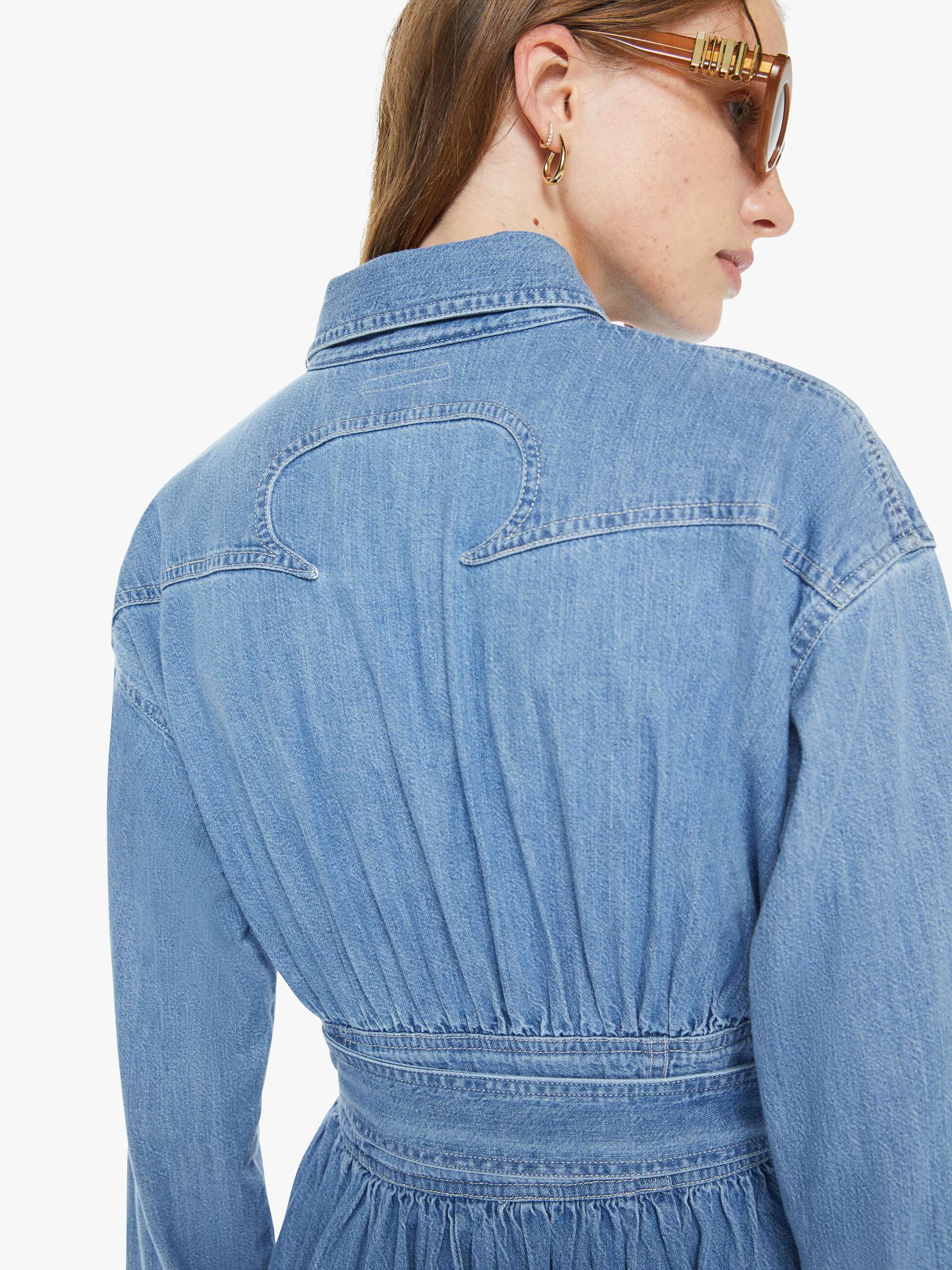 Women The Gallop Dress | Mother Denim Beige (Medium)
