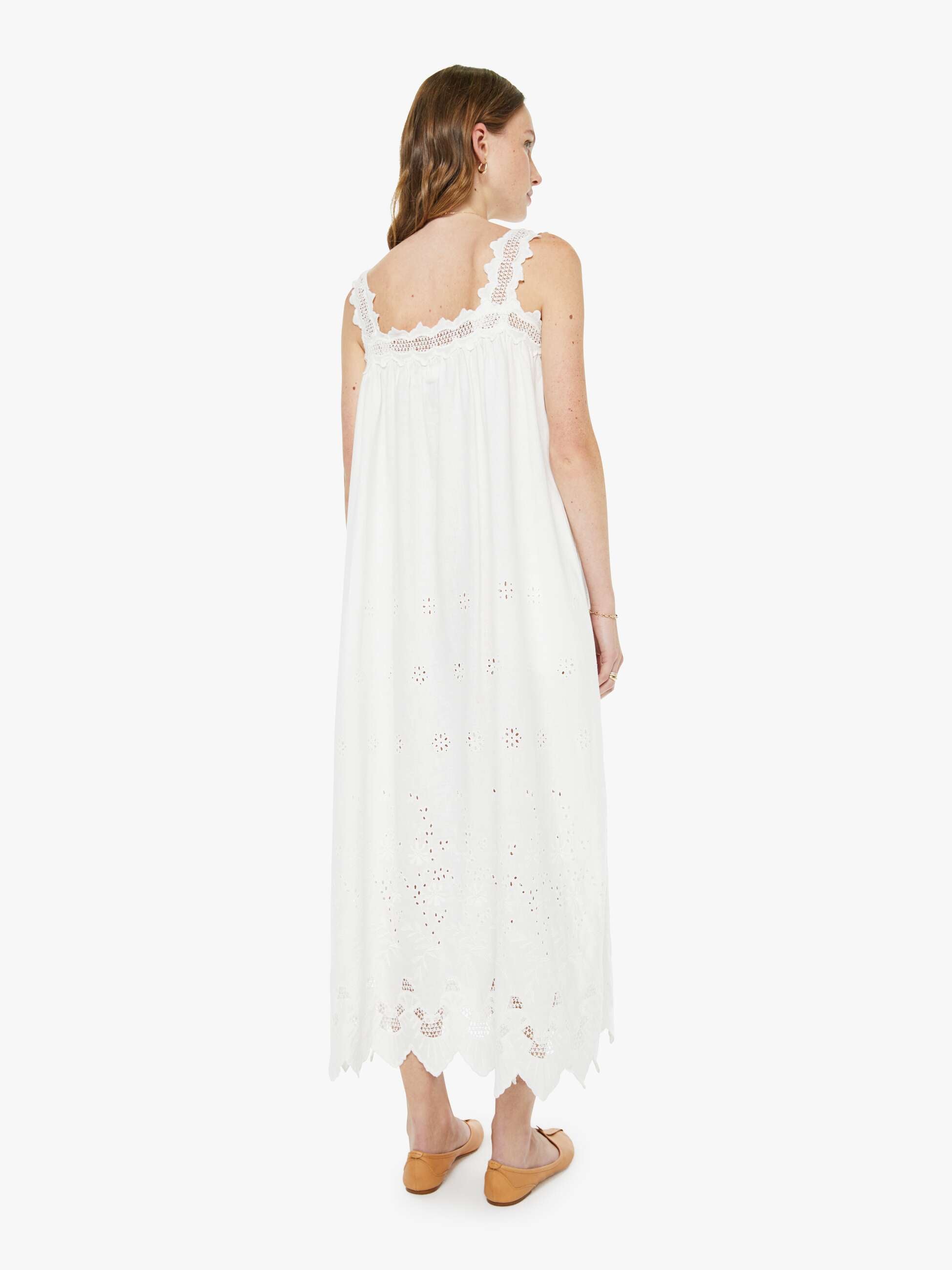 Women The Lullaby Maxi | Mother Denim White