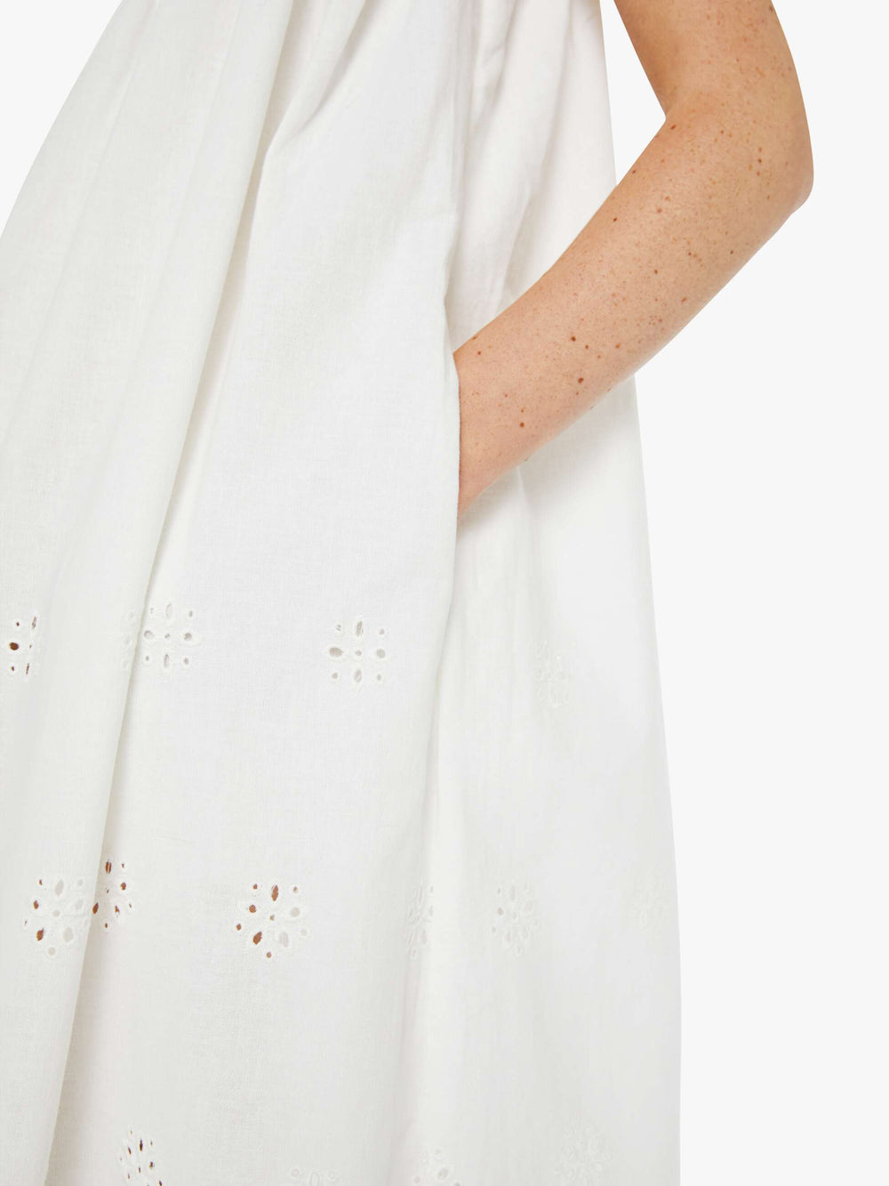 Women The Lullaby Maxi | Mother Denim White