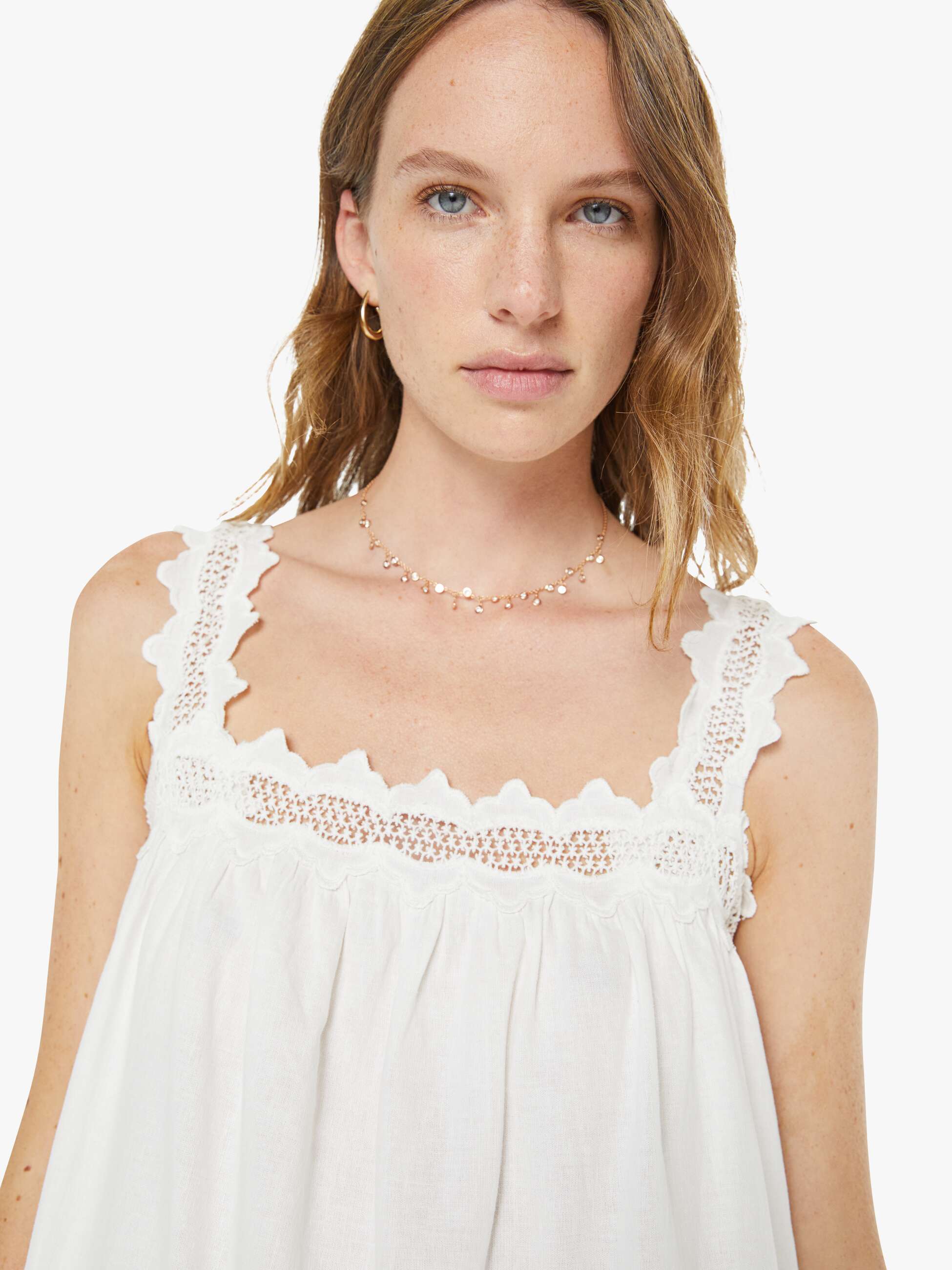 Women The Lullaby Maxi | Mother Denim White