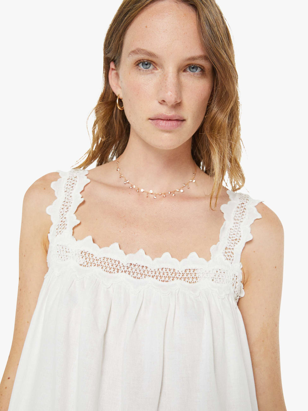 Women The Lullaby Maxi | Mother Denim White