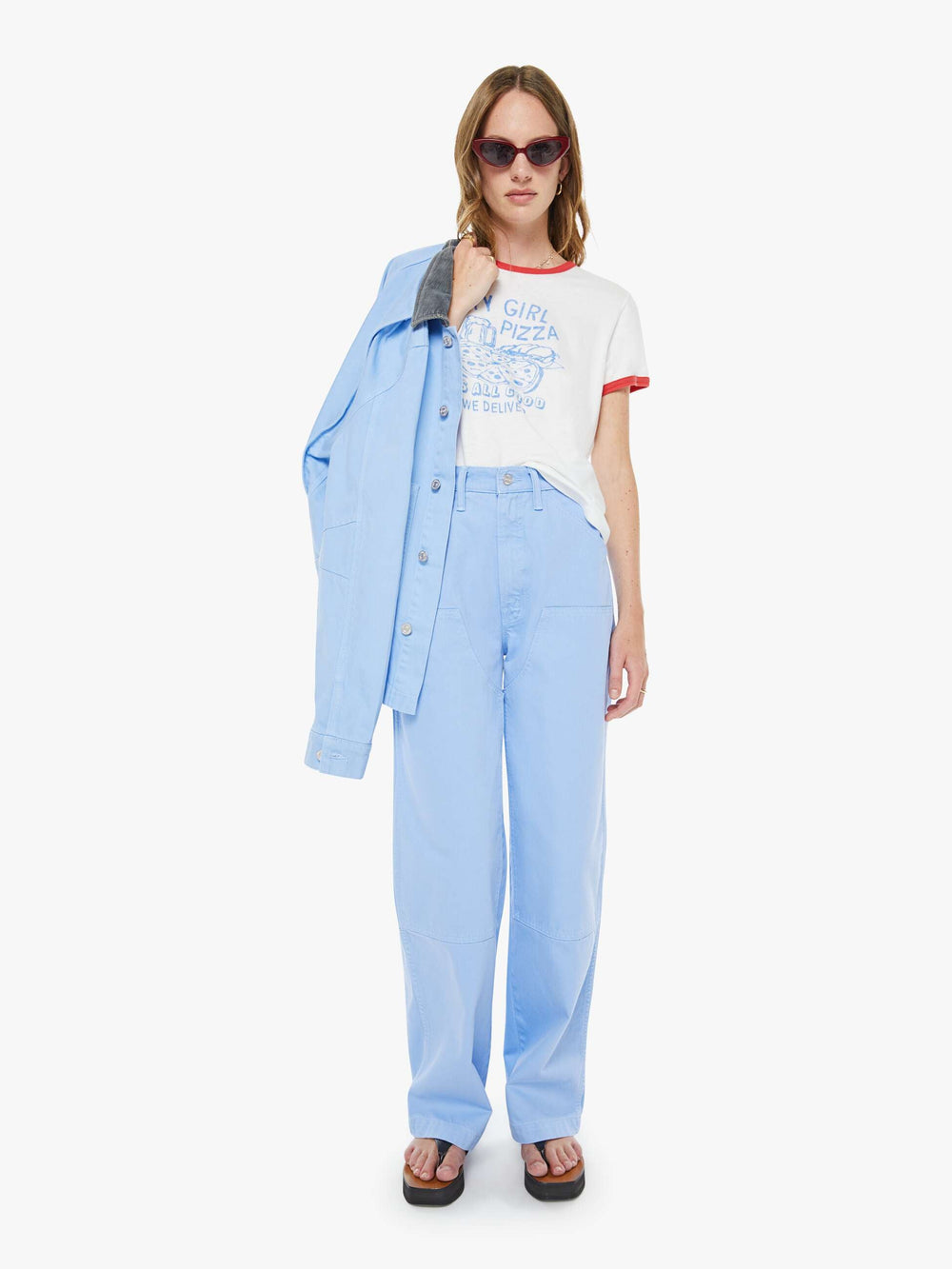 Women The Frontline Jacket | Mother Denim Blue (Light-Pastel)