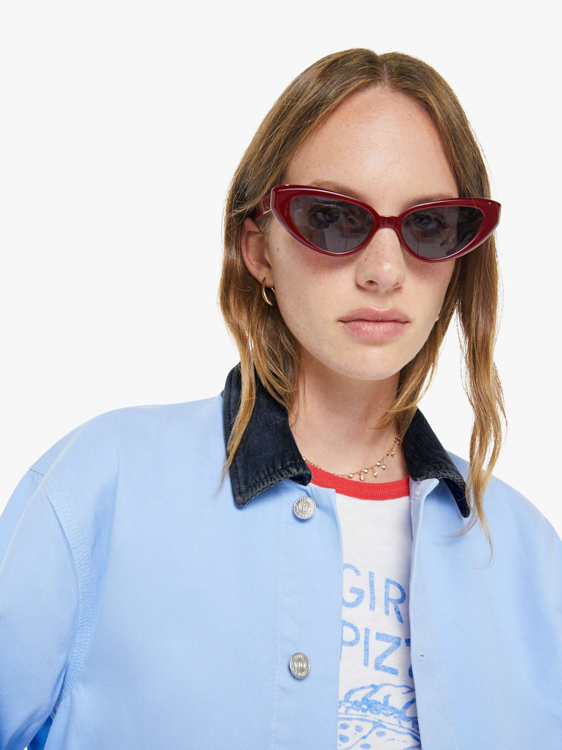 Women The Frontline Jacket | Mother Denim Blue (Light-Pastel)