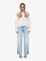 Women The Zip Raquette Cardigan | Mother Denim Fluff Back