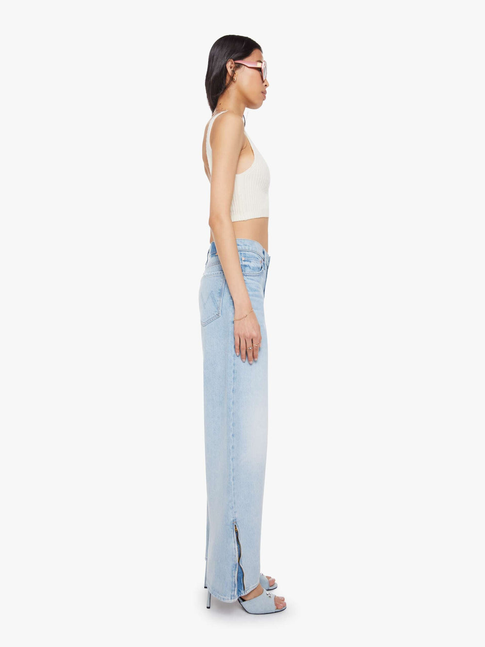 Women The Zip Raquette Cardigan | Mother Denim Fluff Back