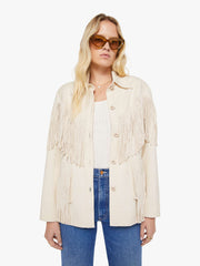 Women Alix of Bohemia Jude Fringe Jacket | Mother Denim DUNE