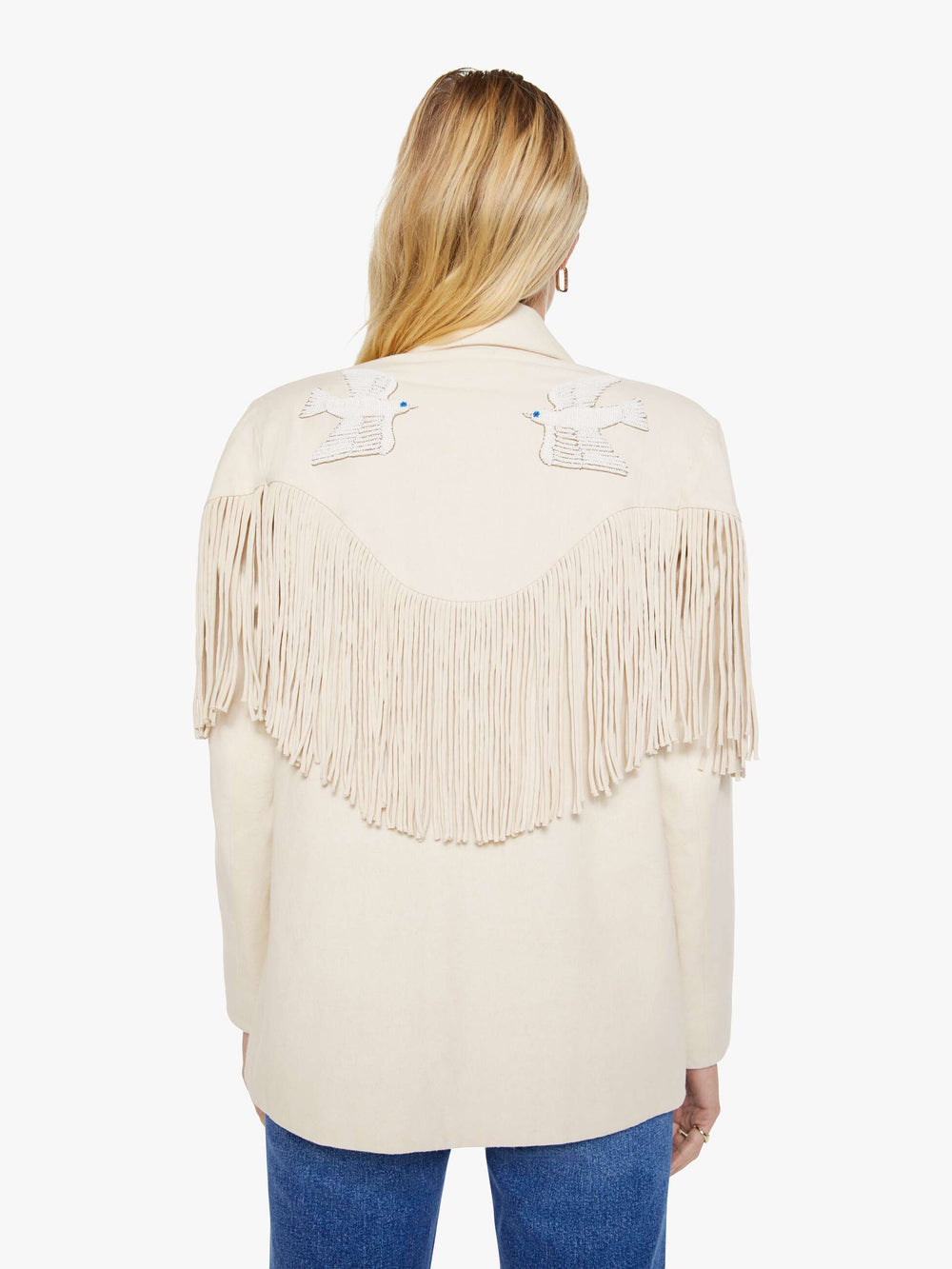 Women Alix of Bohemia Jude Fringe Jacket | Mother Denim DUNE