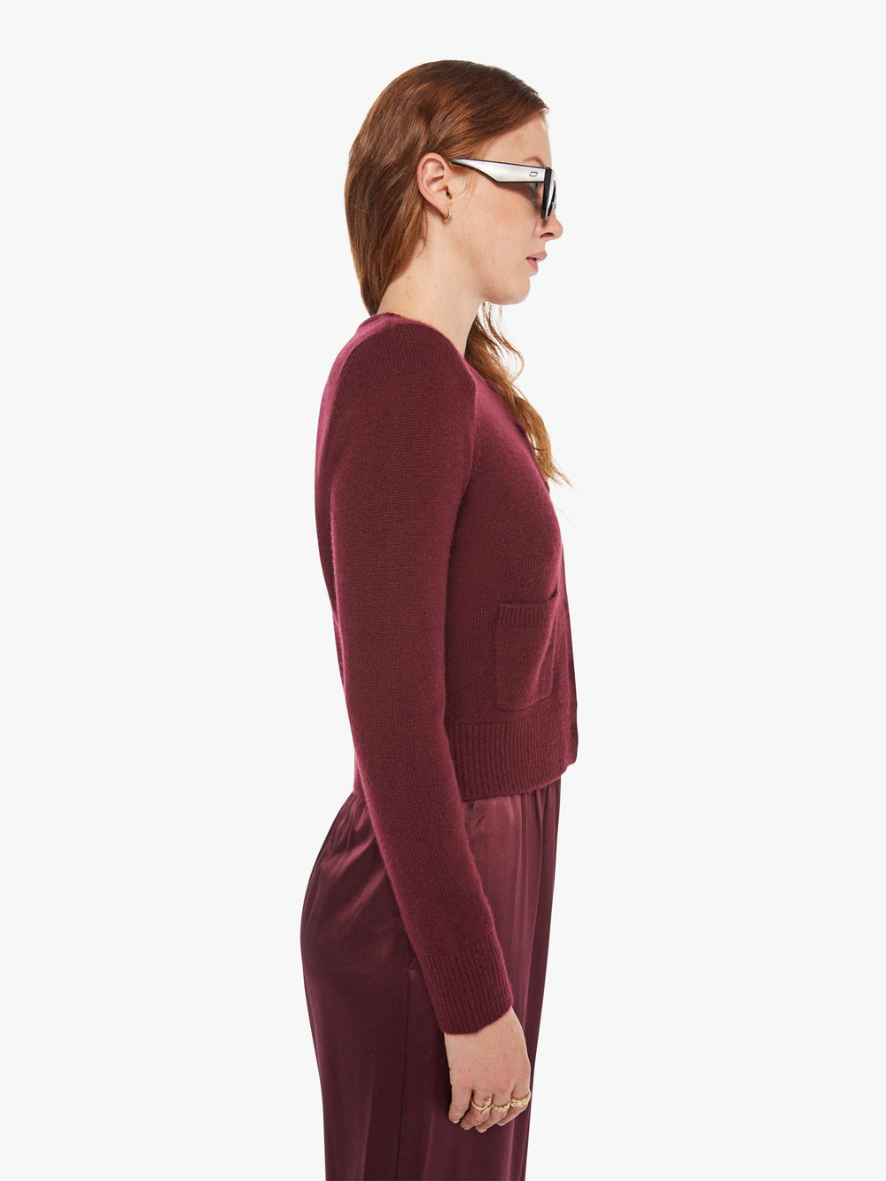 Women SABLYN Emilia Cardigan | Mother Denim BORDEAUX