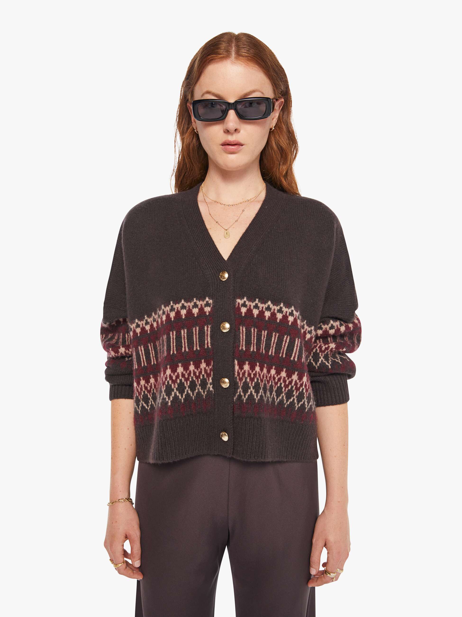 Women SABLYN Elliot B Cardigan | Mother Denim OAK TREE MULTI