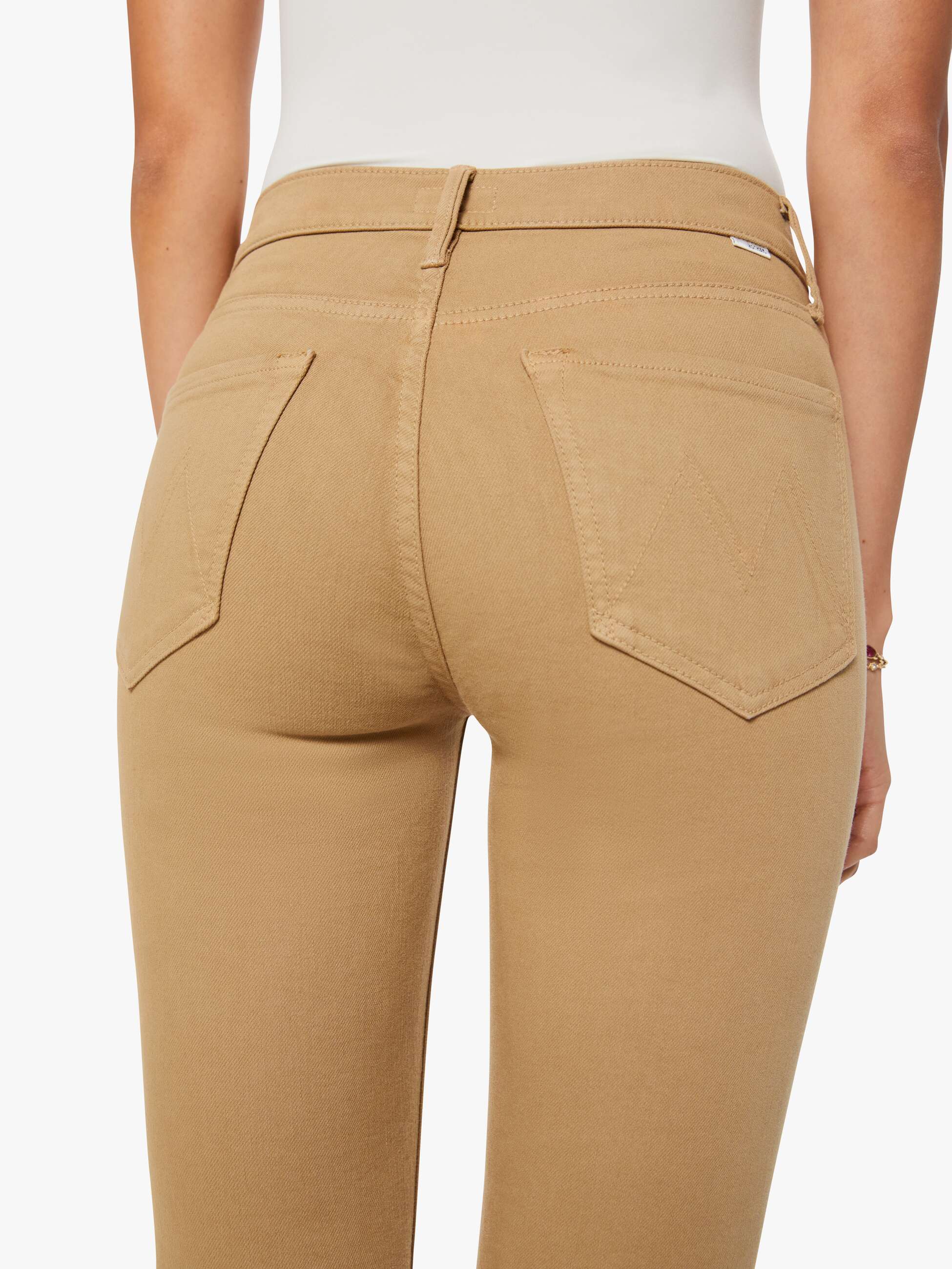 Women The Mid Rise Dazzler Ankle Fray | Mother Denim Beige (Light)