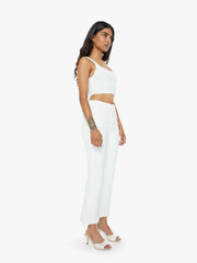 Women PETITES The Lil Hustler Ankle Fray | Mother Denim White