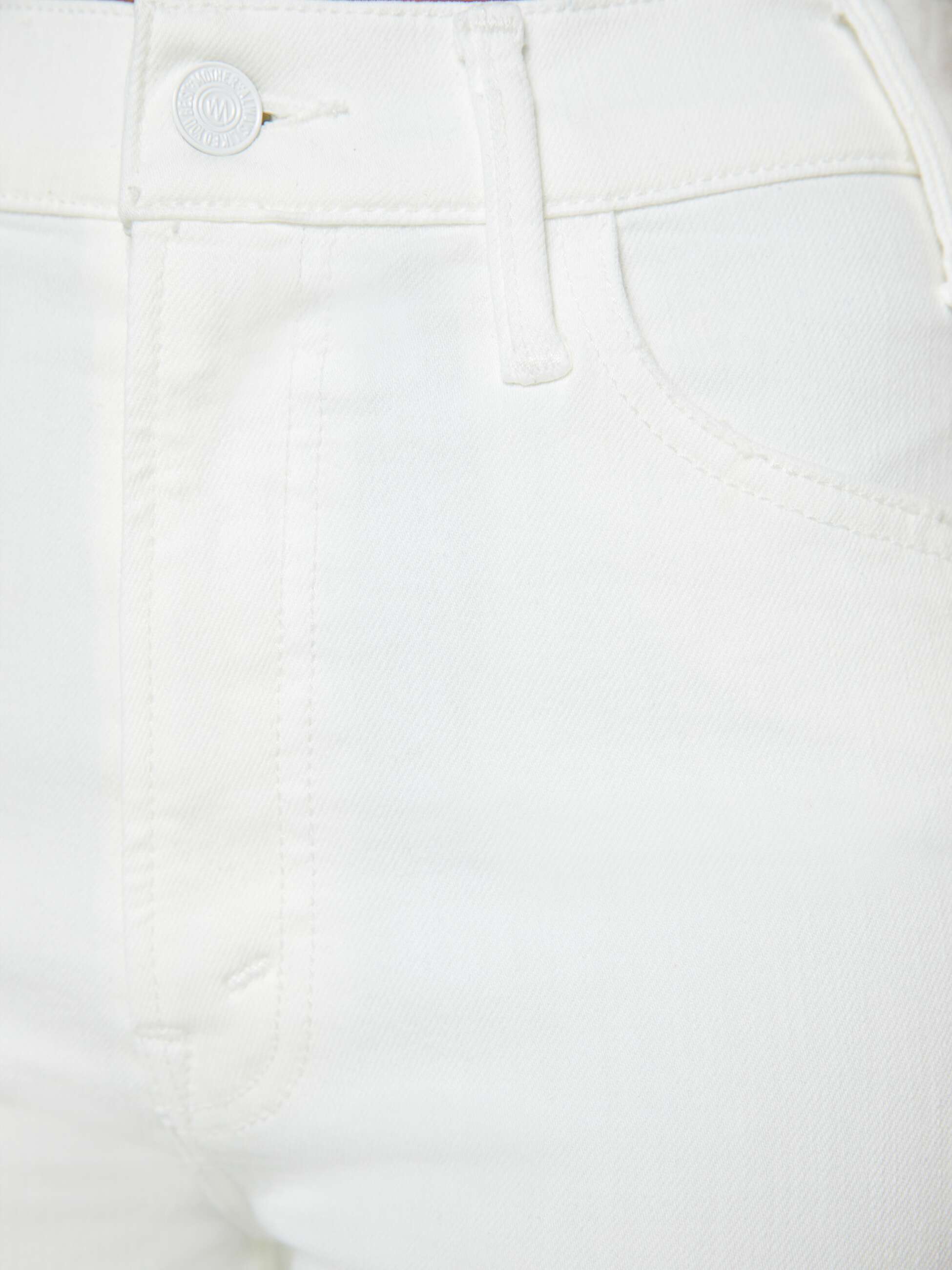 Women PETITES The Lil Hustler Ankle Fray | Mother Denim White