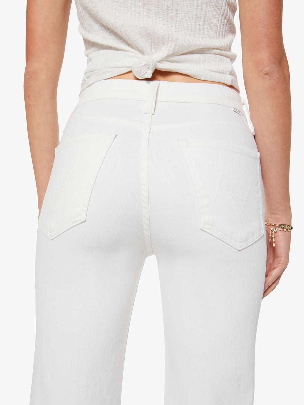 Women THE RAMBLER ZIP ANKLE FAIREST OF THEM ALL | Mother Denim White