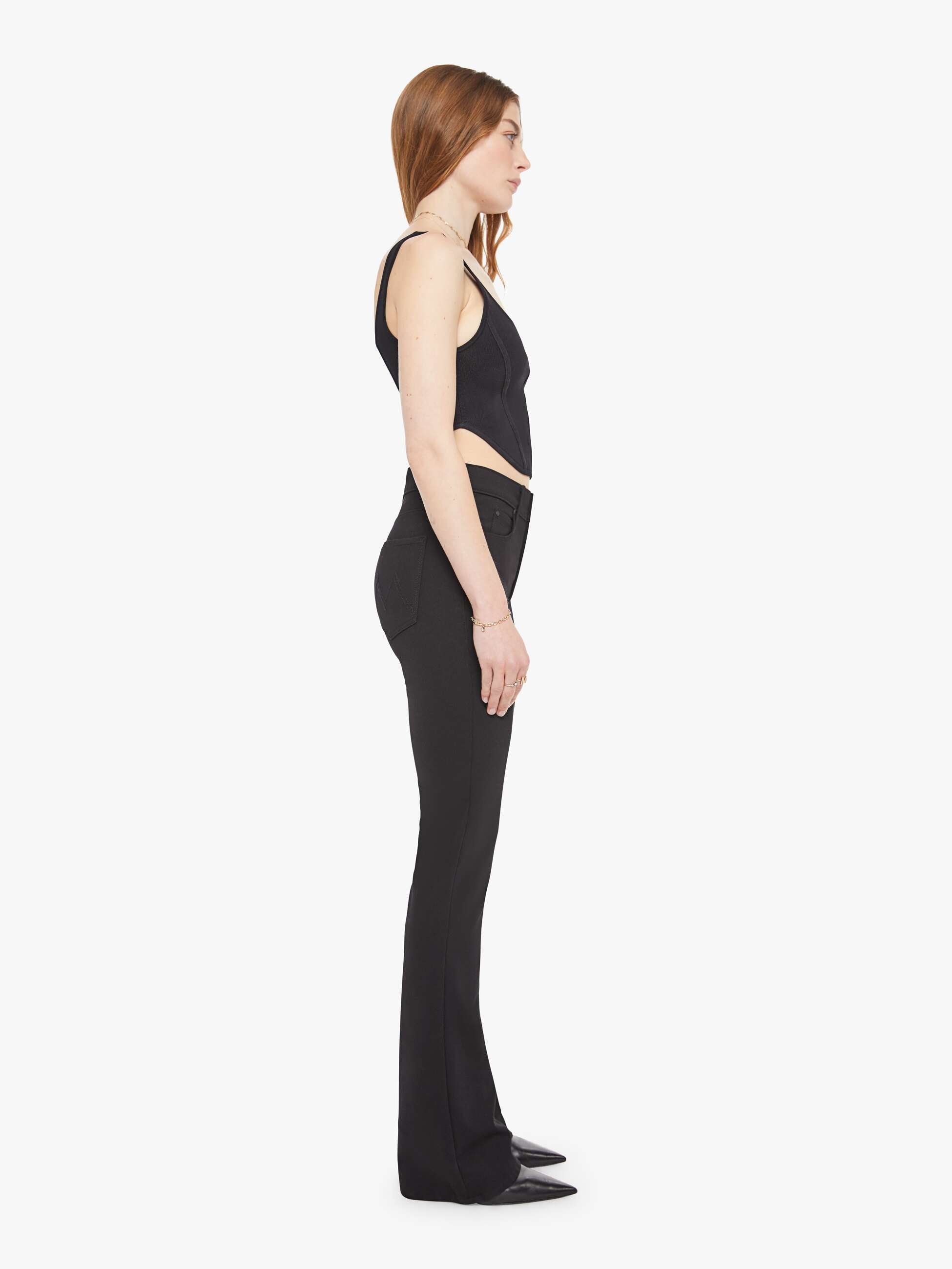 Women High Waisted Runaway | Mother Denim Black