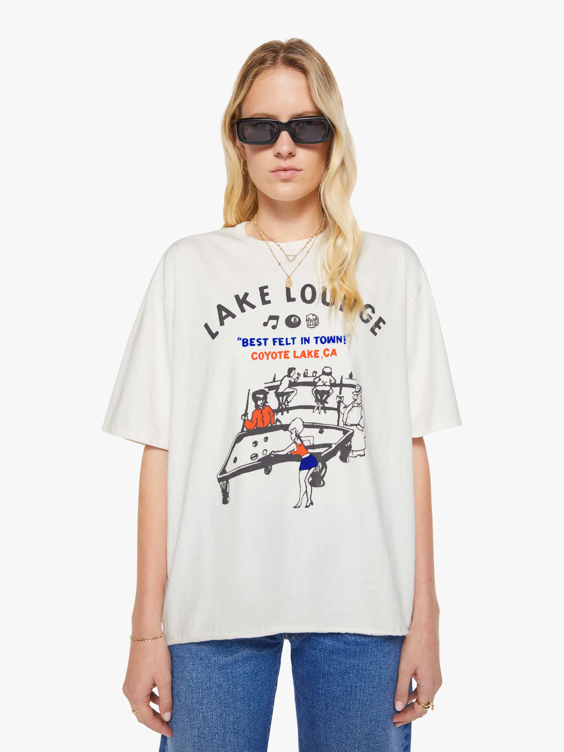 Women The Cut Off Coops Tee | Mother Denim White