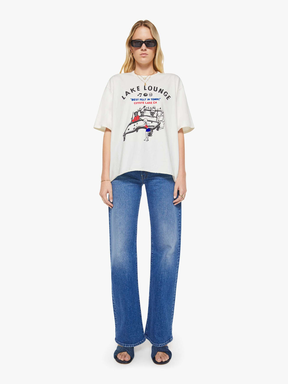Women The Cut Off Coops Tee | Mother Denim White