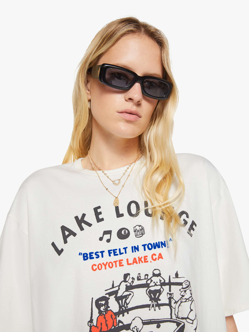 Women The Cut Off Coops Tee | Mother Denim White