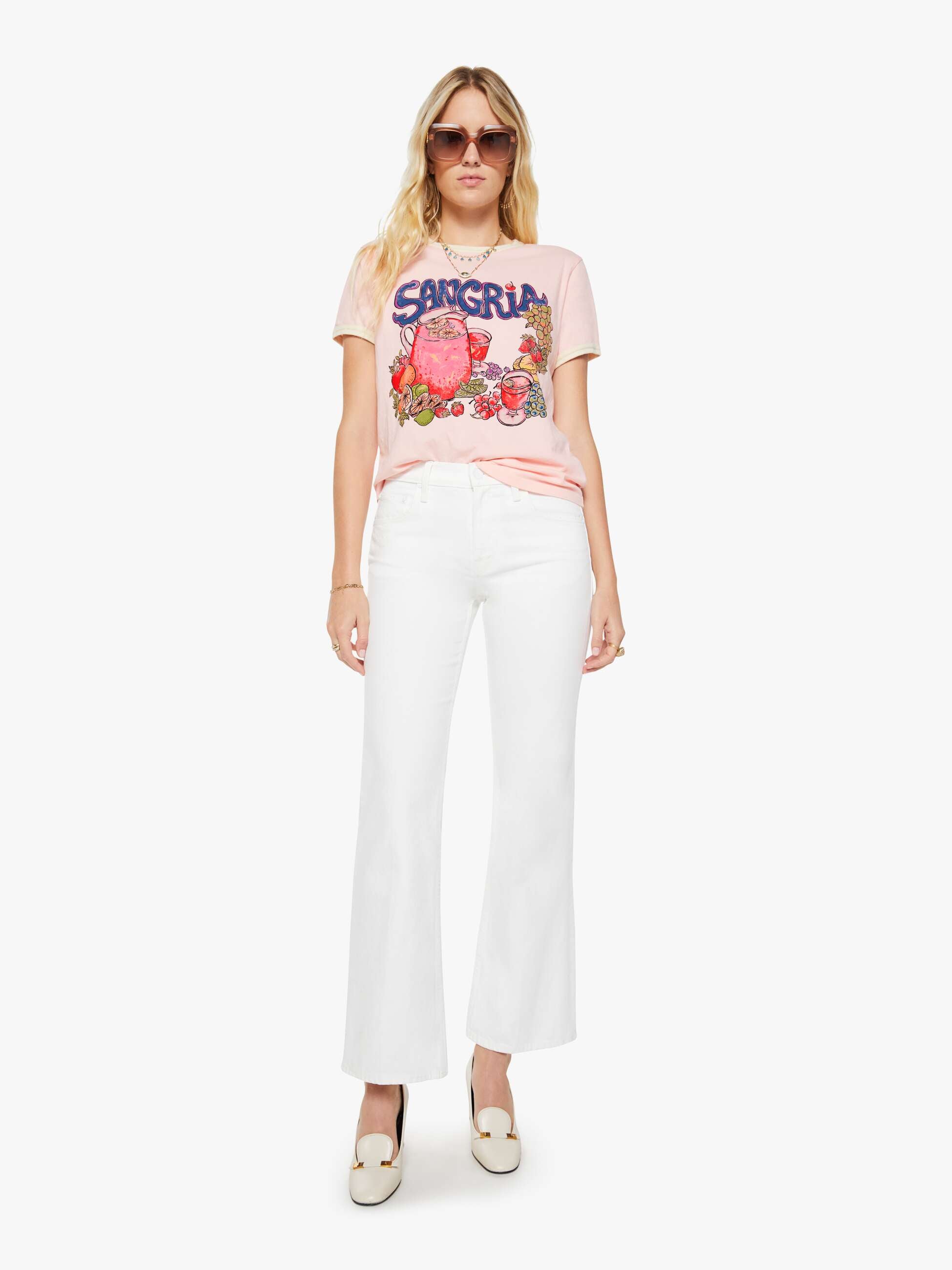 Women The Lil Goodie Ringer | Mother Denim Sangria