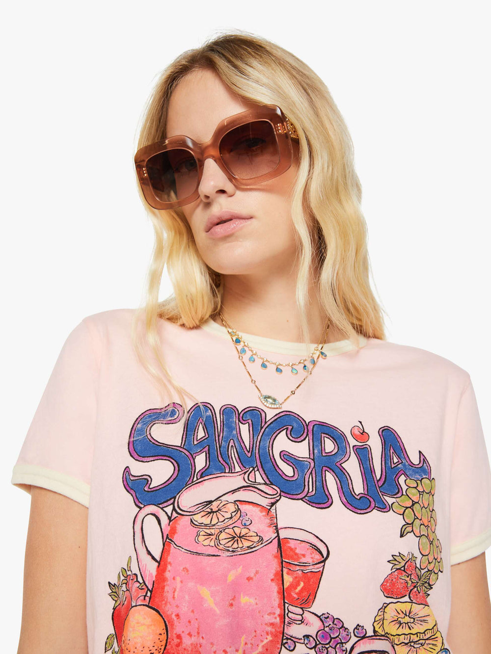 Women The Lil Goodie Ringer | Mother Denim Sangria
