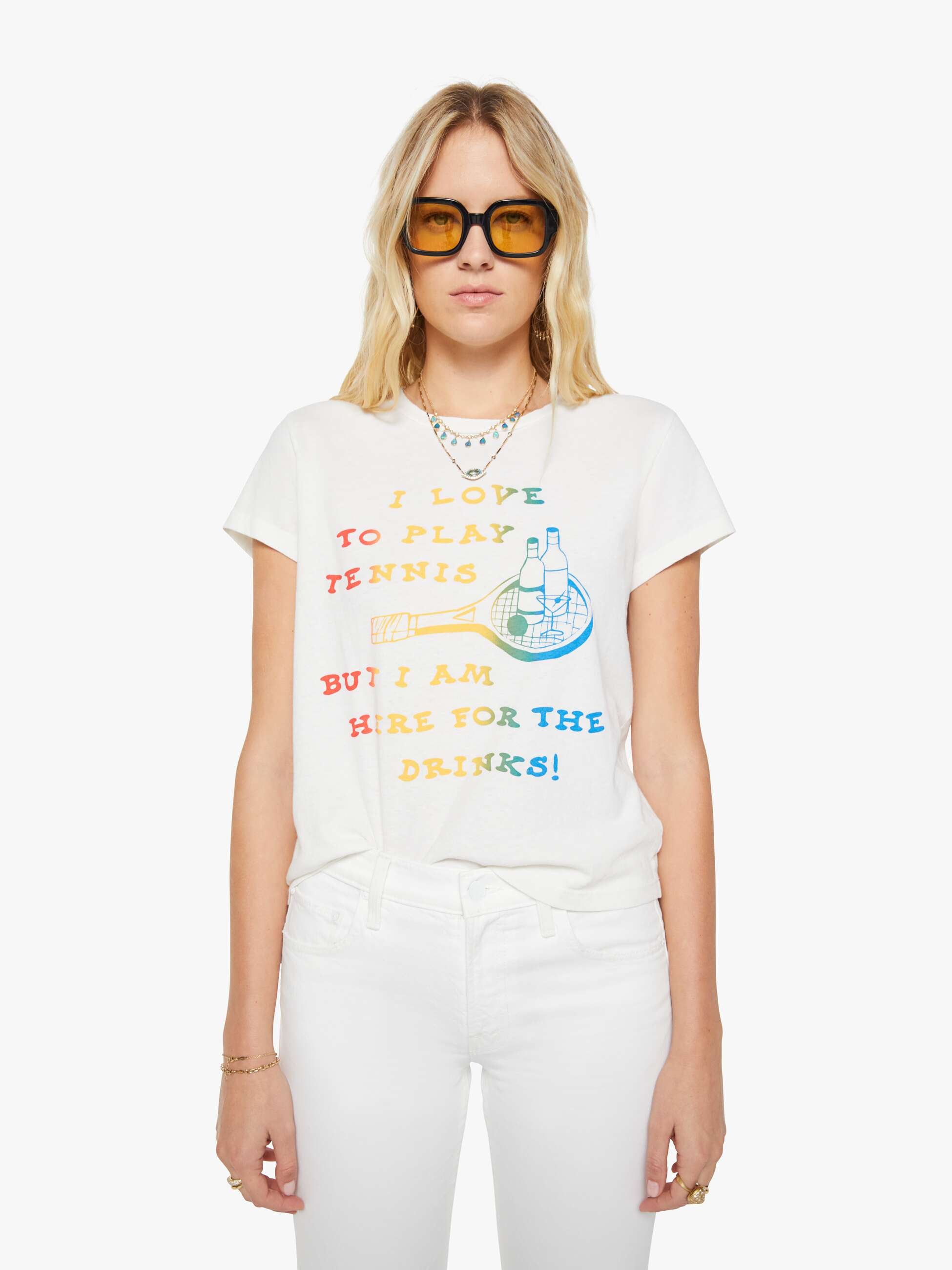 Women The Boxy Goodie Goodie | Mother Denim I Love To Play Tennis