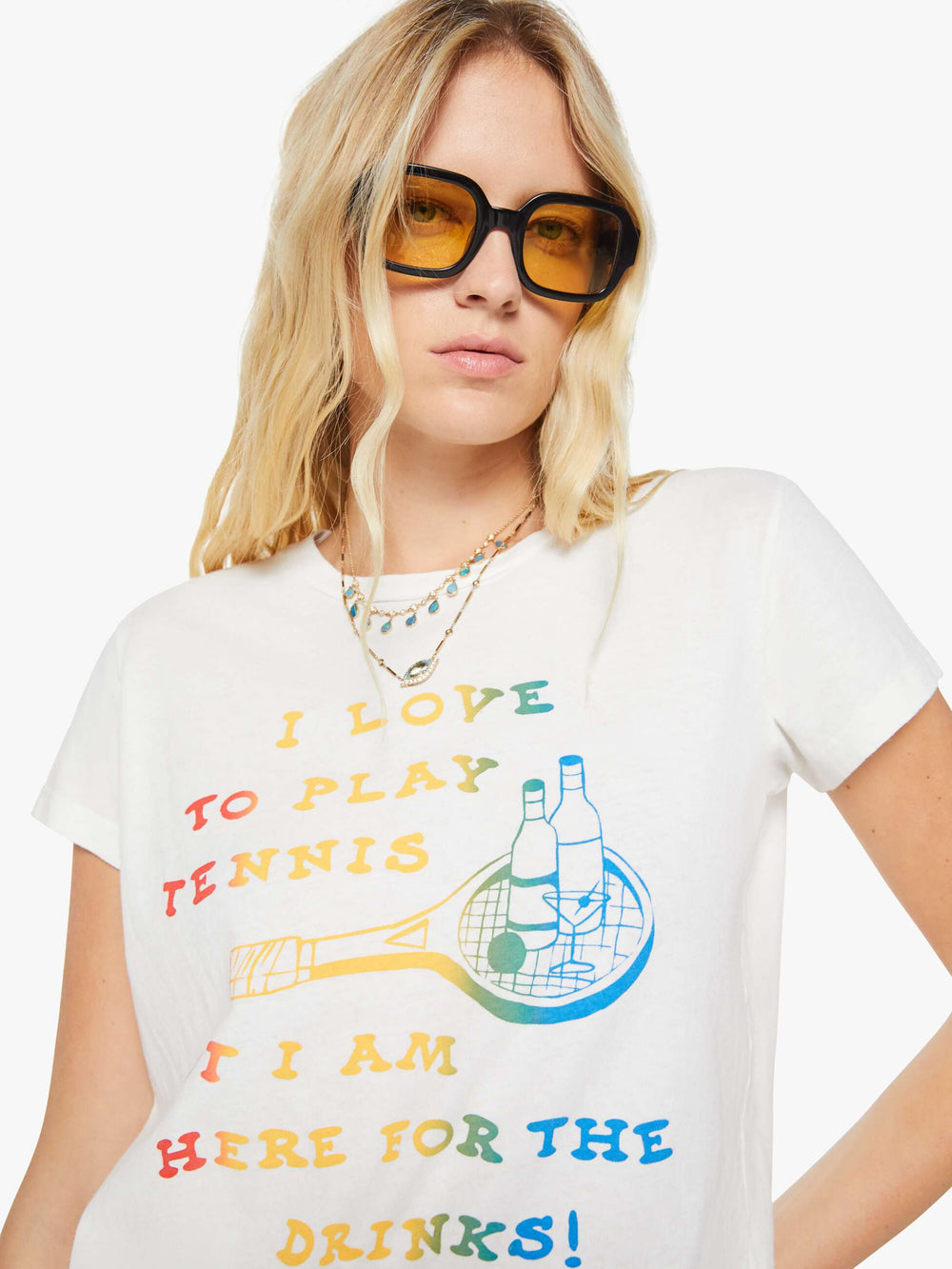Women The Boxy Goodie Goodie | Mother Denim I Love To Play Tennis